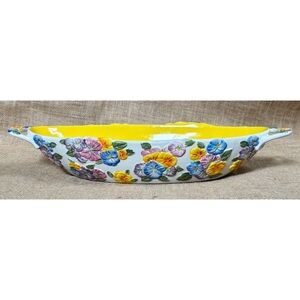 Temptations Figural Floral Long Oval Baking Serving Dish Bakeware Spring Easter